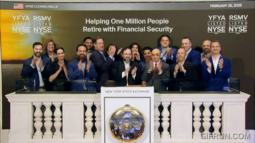 Leibel Sternbach at the New York Stock Exchange closing bell ceremony